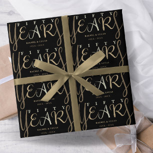50. Gold Wedding Anniversary-Geschenk Geschenkpapier