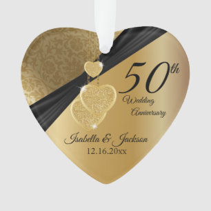 50. Gold Wedding Anniversary Sake Design Ornament
