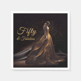 50 Goldbarren-Glitzer Sparkle 50 Serviette