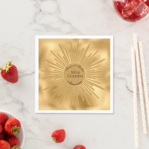 50. GOLDEN Hochzeitstag Serviette