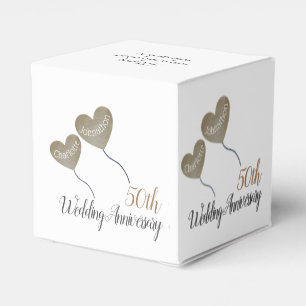 50. Golden Wedding Anniversary Fvor Box Geschenkschachtel
