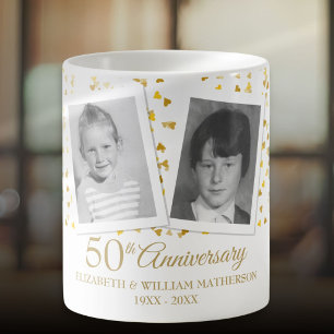50. goldene Hochzeit 2 Fotos Kaffeetasse