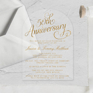 50. goldene Hochzeit Acryleinladungen
