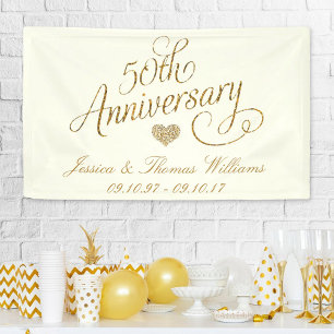 50. goldene Hochzeit Banner