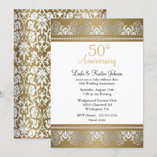 50. goldene Hochzeit DIY Text Einladung