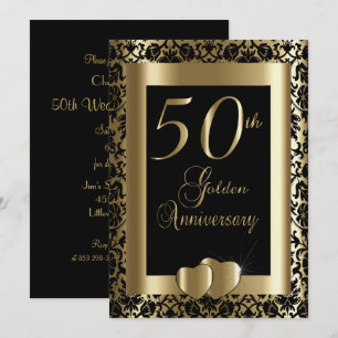 50. goldene Hochzeit   DIY Text Einladung