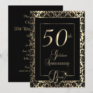 50. goldene Hochzeit   DIY Text Einladung