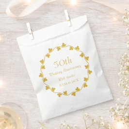 50. Goldene Hochzeit Jahrestag Ivy Wreath Geschenktütchen