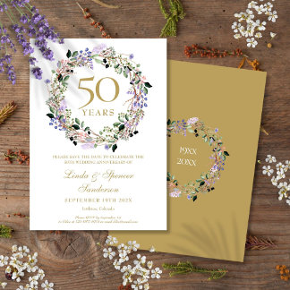 50. Goldene Hochzeit Jahrestag Save The Date