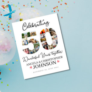 50. Goldene Hochzeitsszenario-Foto Poster