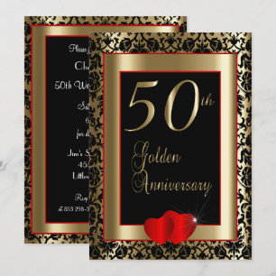 50. Goldene Hochzeitstag   DIY Text Einladung