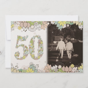 50. GOLDENE Hochzeitstag Foto-Einladung Einladung