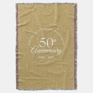 50. goldene Hochzeitstag Goldstaub Konfetti Decke
