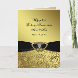 50. goldene Hochzeitstag Grußkarte Karte
