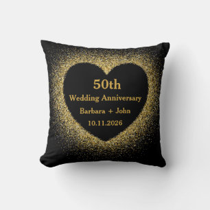 50. goldene Hochzeitstag Herz  Kissen