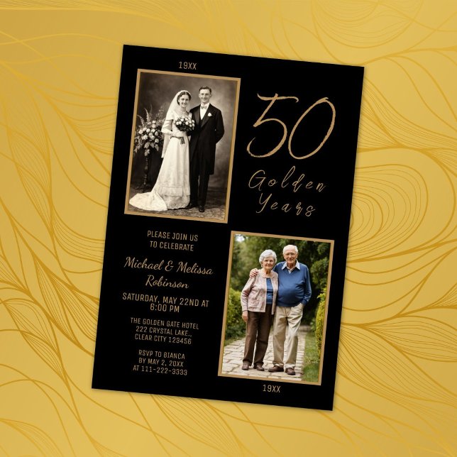 50 Goldene Jahre 50. Hochzeitstag Gold Einladung (Von Creator hochgeladen)