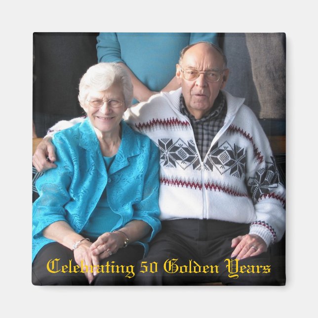 50 Goldene Jahre feiern Magnet (Vorne)