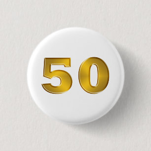 50. Goldene Jahrestags-Knöpfe Button