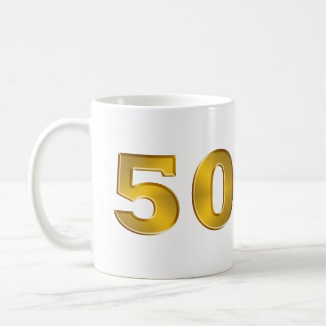 50. Goldene Jahrestags-Tasse Tasse (Links)