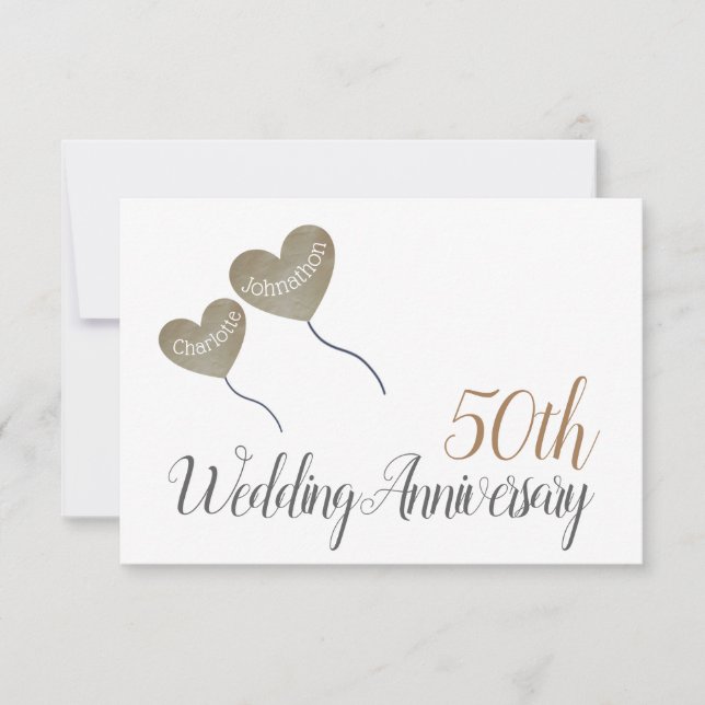 50. Goldener Hochzeitstag Goldklosett RSVP Karte (Vorderseite)