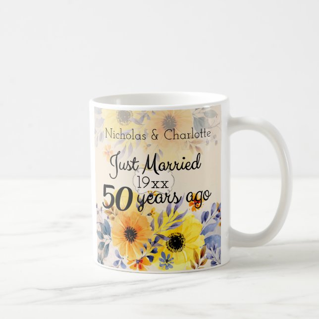 50. Goldener Hochzeitstag Kaffeetasse (Rechts)