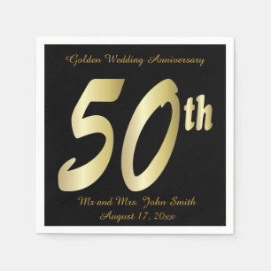 50. Goldener Hochzeitstag Serviette