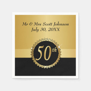 50. Goldener Hochzeitstag Serviette