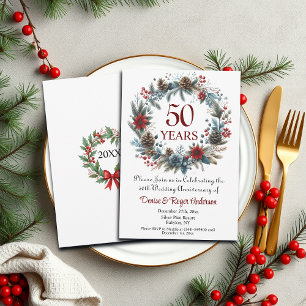 50. Goldener Hochzeitstag Winter Einladung