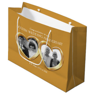 50. goldenes Hochzeitsstipenbeutel Große Geschenktüte