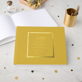 50. Goldenes Hochzeitstag Einfach stilisiert Gästebuch