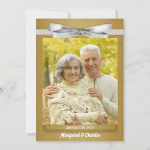 50. Goldenes Hochzeitstag-Foto Einladung