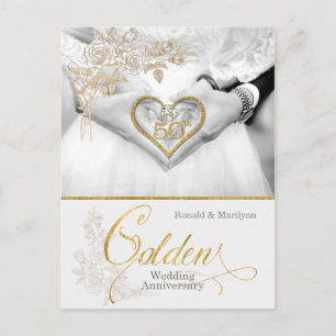 50. Goldenes Hochzeitstag mit Namen Postkarte