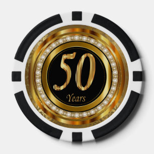 50. Goldenes Jahr Pokerchips