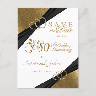 50. Goldenes Jubiläum - Save the Date Ankündigungspostkarte