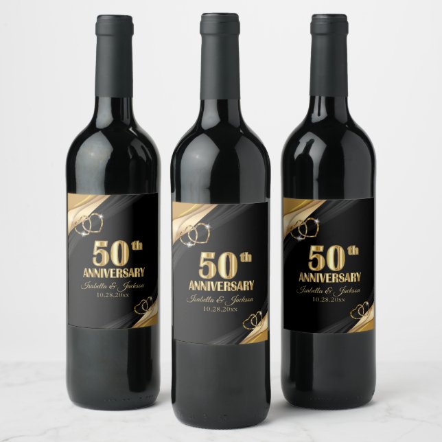 50. Goldenes Jubiläum  Weinetikett (Flaschen)