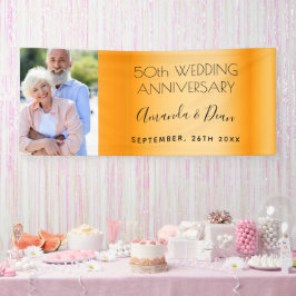 50. Goldhochzeit-Foto Banner