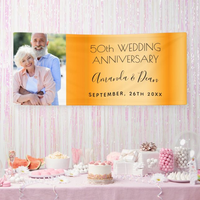 50. Goldhochzeit-Foto Banner (Party)