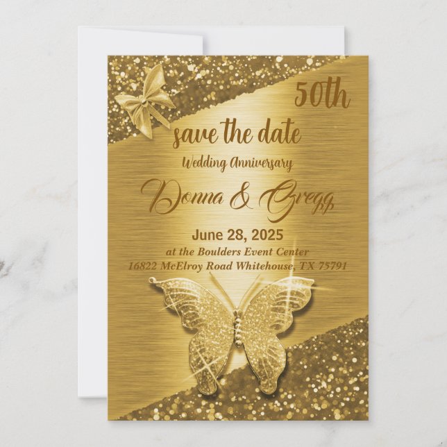 50. Goldjubiläum Save the Date Einladung (Vorderseite)