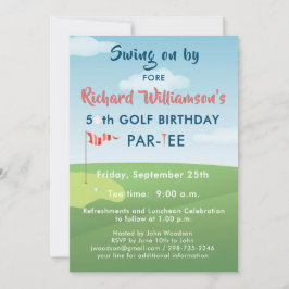 50. GOLFBURTSTAGE MIT T-SHIRT-ZEIT EINLADUNG