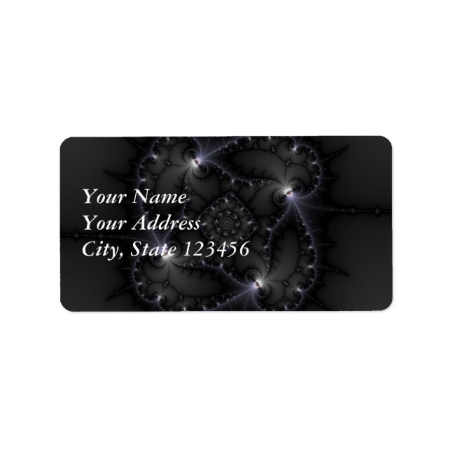 50 Grau - Fraktal Art Adressaufkleber (Vorne)