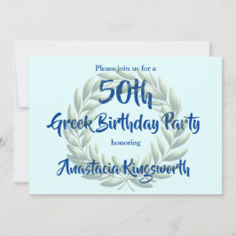 50. griechische Geburtstagsparty Einladung