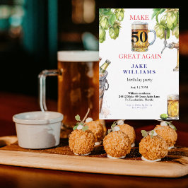 50 Große Bier Geburtstagsparty Einladung