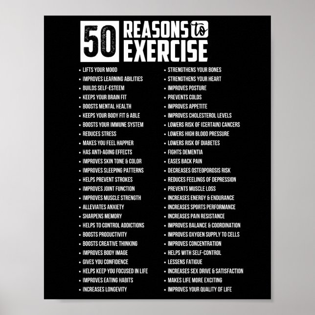 50 Gründe für das Training Poster (Vorne)