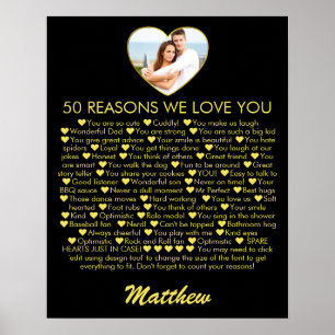 50 Gründe für die Liebe Sie 50. Geburtstag Foto He Poster