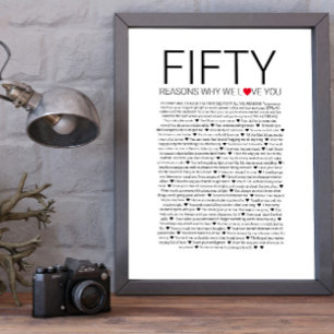 50 Gründe, warum wir dich lieben Heiratsgelübde li Poster