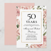 50. Hochzeit Jahrestag Rosa Rose Blüte