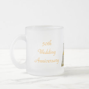 50. Hochzeits-Jahrestagskaffee-Tasse - splorder Mattglastasse