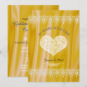 50. Hochzeitsfeier Gold Diamonds Einladung