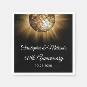 50. Hochzeitsfeier Gold Sparkle Serviette