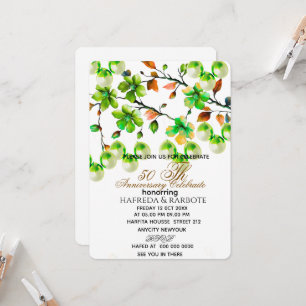 50. Hochzeitsjubiläum Einladung, Greenery Hochzeit Einladung